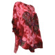 Tunique Tie Dye Kaftan Grand Papillon Peint JK-1982 rouge