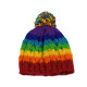 Bonnet Nahya Tricot Laine Pompon pour Femme en 9 Couleurs