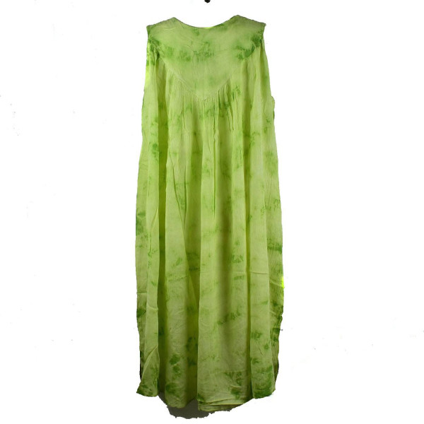 Robe Grande Taille Tiryani Tie Dye JK-443 Vert Anis