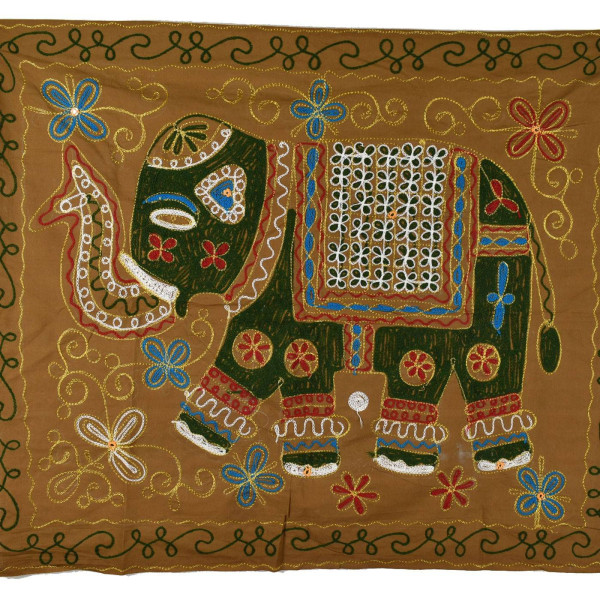 Tapisserie Murale Brodé Eléphant Indien NP-1/I