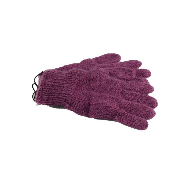 Gants Kolki Tricot Laine et Polaire Parme