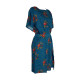 Robe Droite Nipania Fluide Imprimée Bleu Floral.