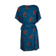 Robe Droite Nipania Fluide Imprimée Bleu Floral.