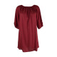 Robe Courte Marda Fluide Unie Bordeaux