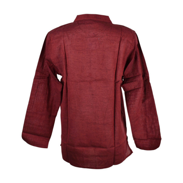 Chemise Homme Coton Khadi Ton Bordeaux