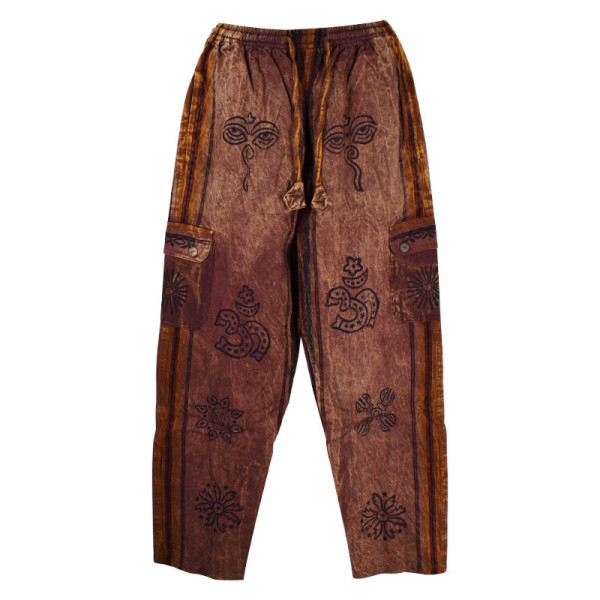 Pantalon Pokhar Coton Ethnique Marron