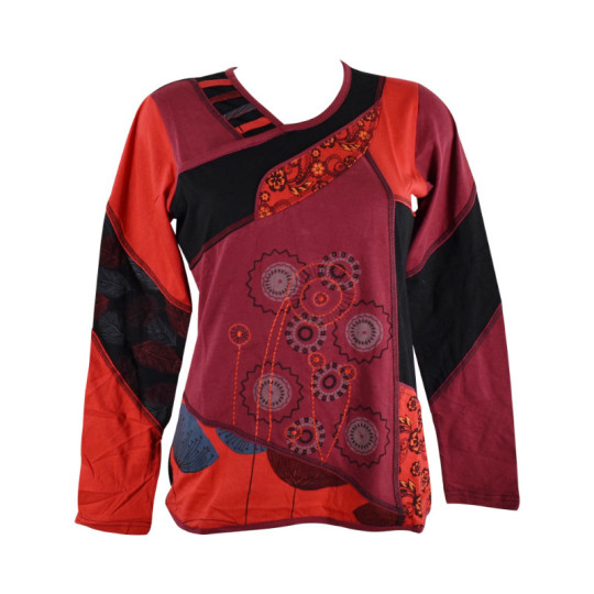 T-Shirt Kiradi Jersey de Coton Bordeaux