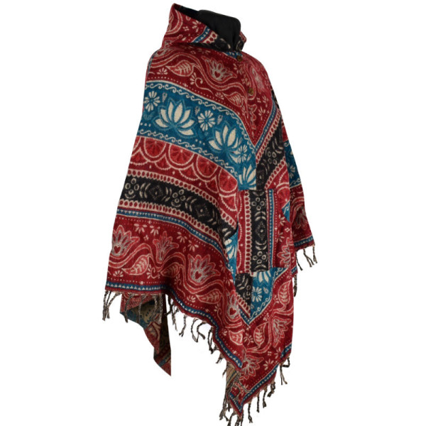 Poncho Femme Amba Ton Rouge