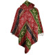 Poncho Femme Amba Ton Rouge et Vert