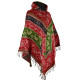 Poncho Femme Amba Ton Rouge et Vert