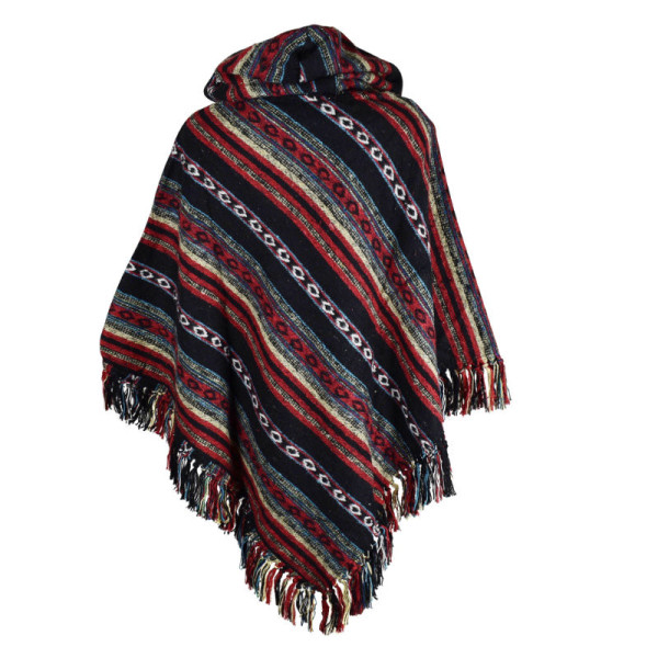 Poncho Coton Peigné Kamod Multicolore