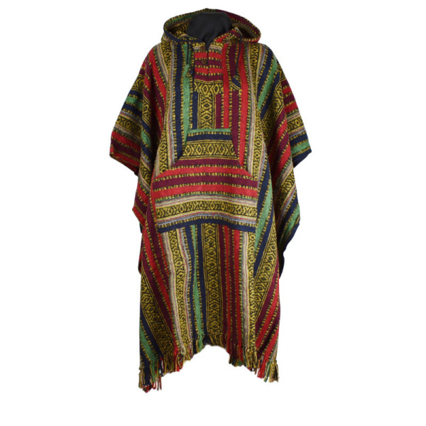 Poncho Homme Jugani Coton Peigné Multicolore