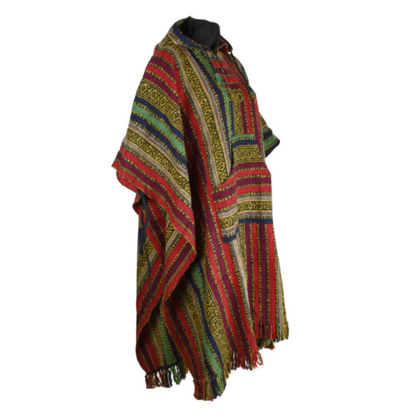 Poncho Homme Jugani Coton Peigné Multicolore