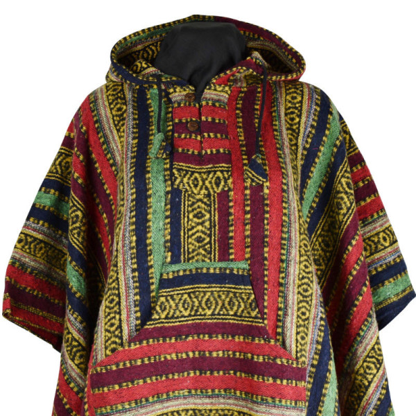 Poncho Homme Jugani Coton Peigné Multicolore