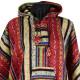 Poncho Homme Katra Coton Peigné Rouge