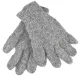 Gants Kolki Tricot Laine et Polaire Gris Clair