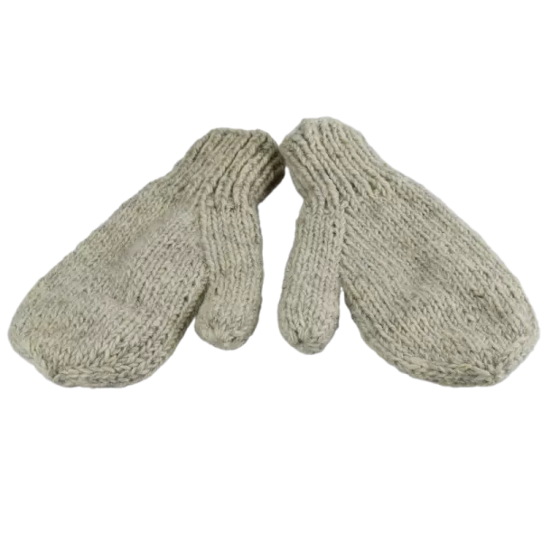 Moufles Lajo Tricot Laine Fourré Polaire Beige