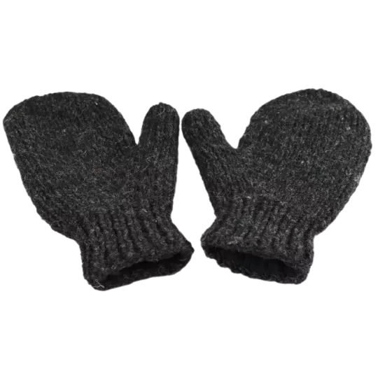 Moufles Lajo Tricot Laine et Polaire Anthracite