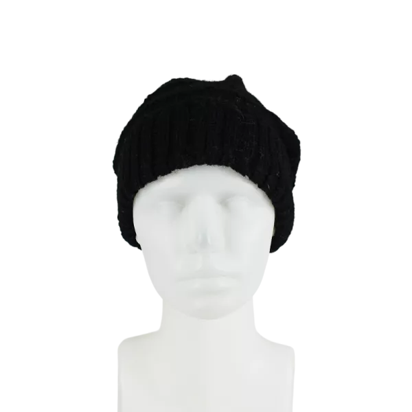 Bonnet Long Balma Noir avec Pompon