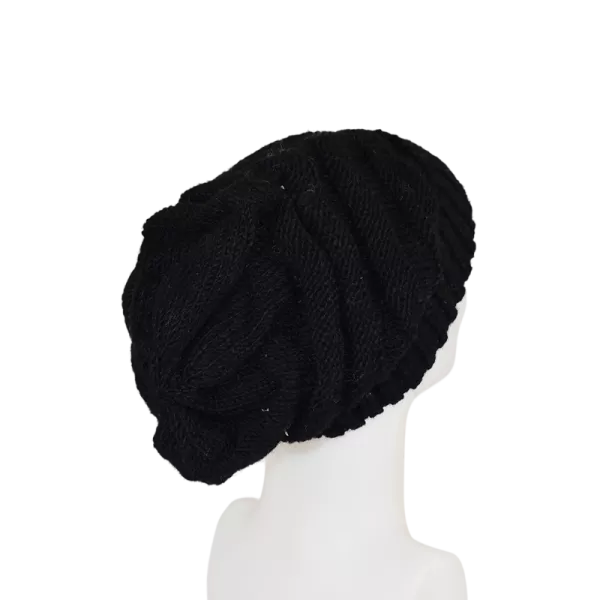 Bonnet Long Nalma Laine Uni Noir