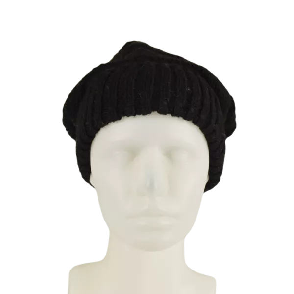 Bonnet Long Nalma Laine Uni Noir