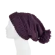 Bonnet Laine Balma Femme Pompon Prune