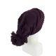 Bonnet Laine Balma Femme Pompon Prune