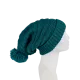 Bonnet Laine Balma Pompon Émeraude