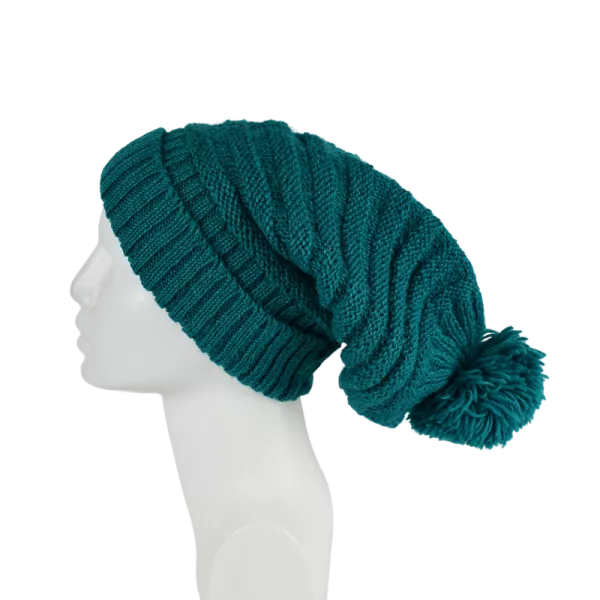 Bonnet Laine Balma Pompon Émeraude