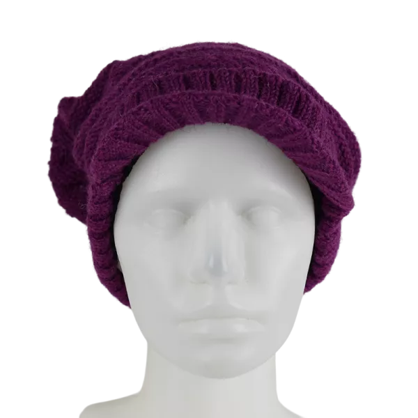 Casquette Dreadlocks En Laine Tricotée Violet