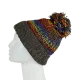 Bonnet Tricot Laine Pompon-D