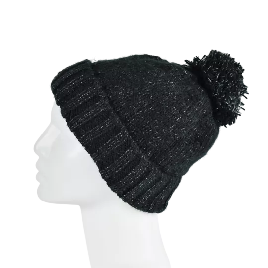 Bonnet Tricot Laine Pompon-H